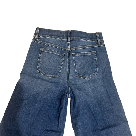 SPANX mid tone vintage indigo seamed pull on Wide-Leg Jeans size medium - Picture 4 of 7